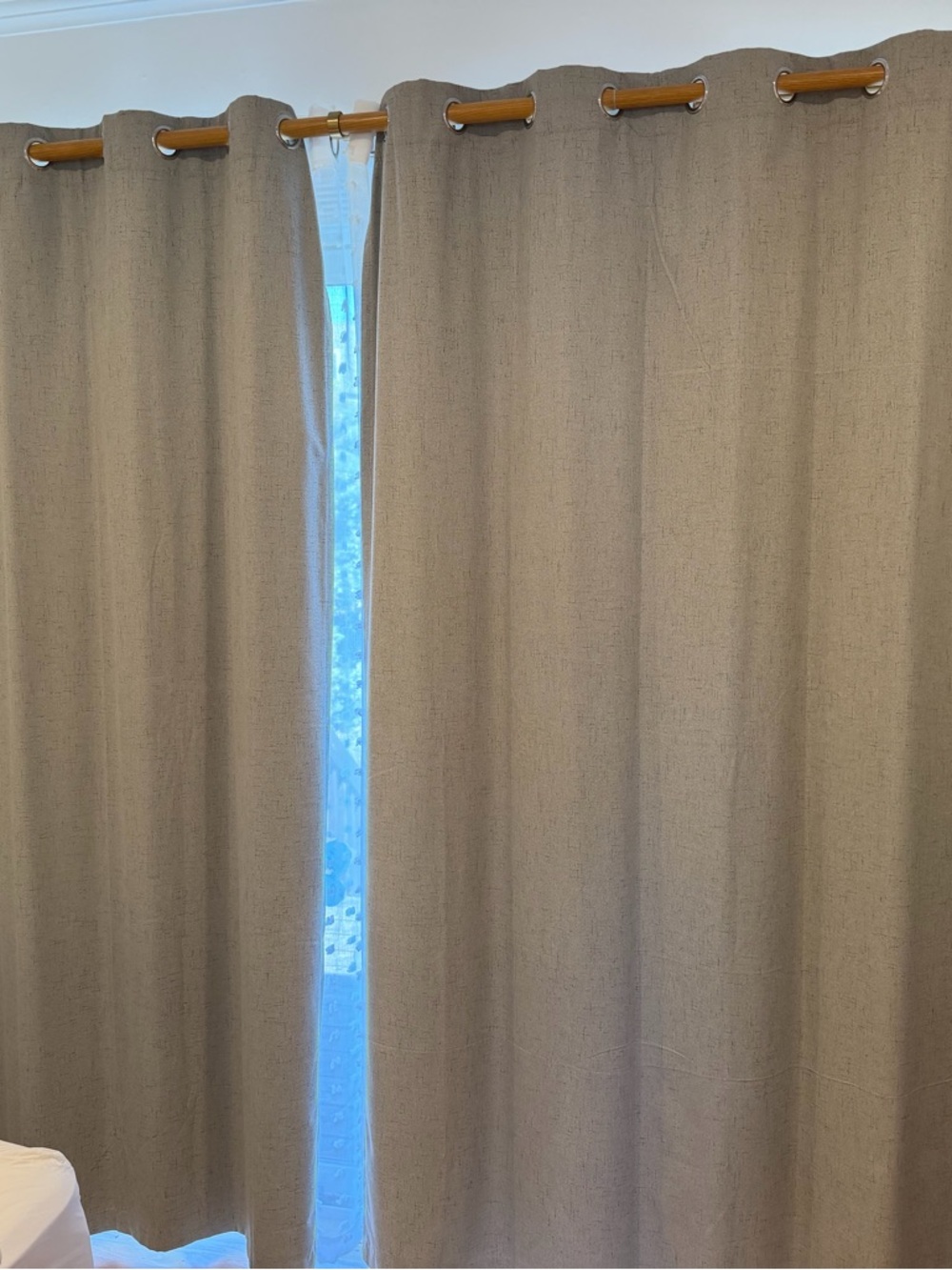 Neutral Gray Grommet-Top black out Curtains